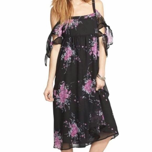 Free People Tied To You Floral Midi Dress - Picture 1 of 8